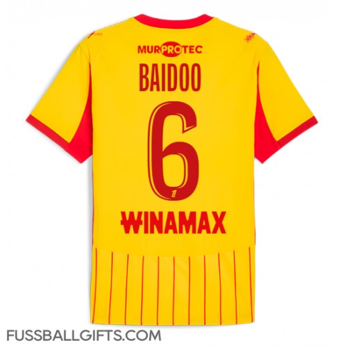 RC Lens Samson Baidoo #6 Fußballbekleidung Heimtrikot 2025-26 Kurzarm RC Lens Samson Baidoo #6 Fußballbekleidung Heimtrikot 2025-26 Kurzarm